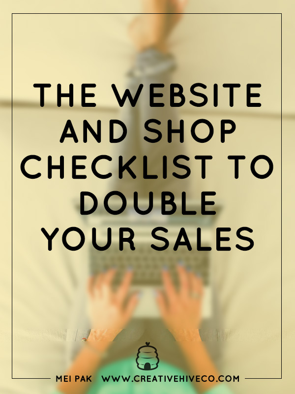 The website and shop checklist to double your sales