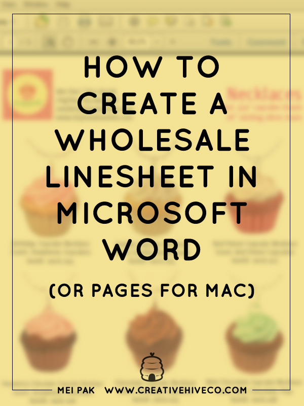 How to create a wholesale linesheet in Microsoft Word or Pages for Mac