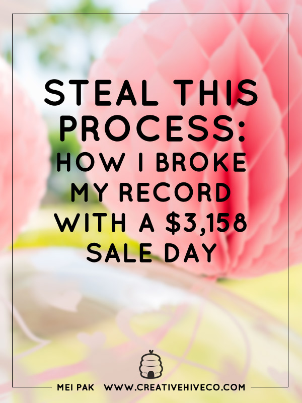 Steal This Process: How I Broke My Record With A $3,158 Sale Day