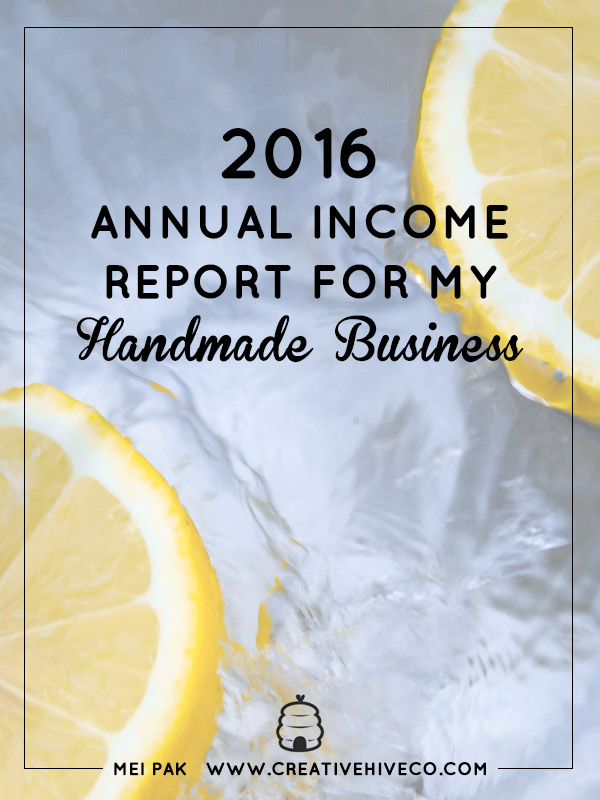 2016 Annual Income Report For My Handmade Business