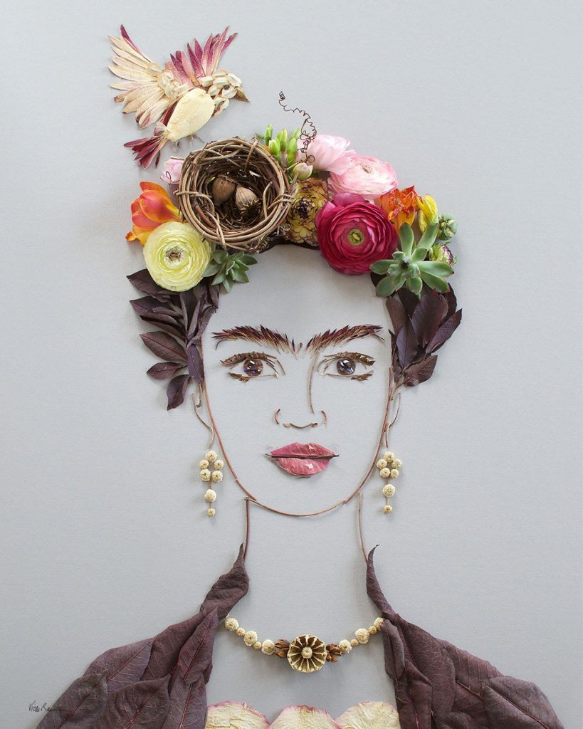 "Nesting Frida" Flower Face Print